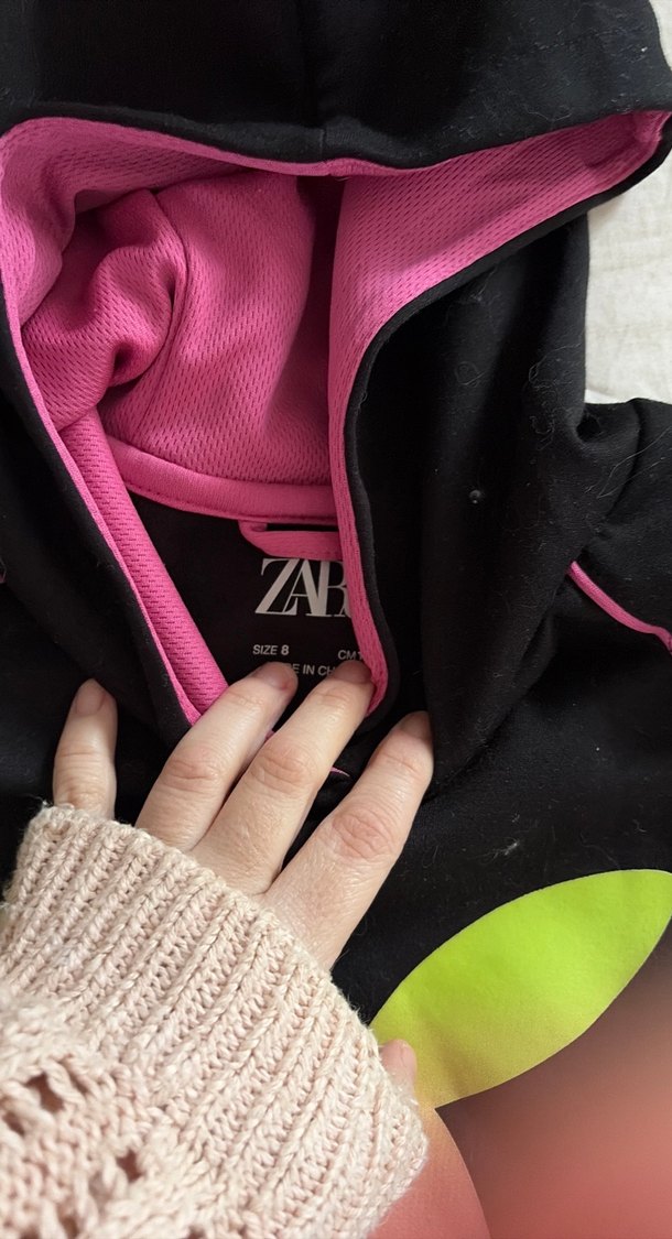 Kız Çocuk Kapüşonlu Fermuarlı Sweatshirt - Görsel 2