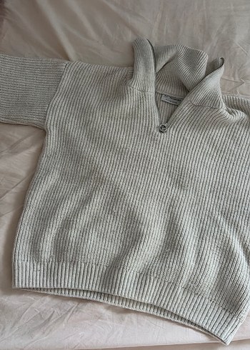 Bej Yüksek Yakalı Örgü - Görsel 2