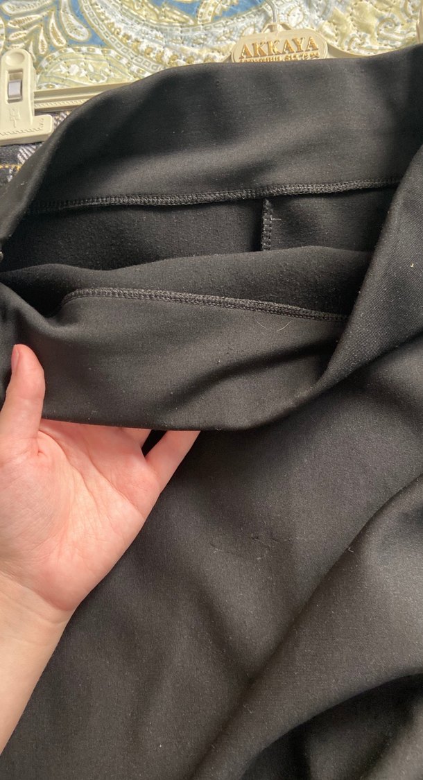 Siyah Drapeli  Midi Etek - Görsel 3