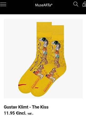 Gustav Klimt - The Kiss - Öpücük Orjinal Tasarım Çorap 