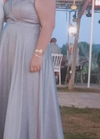 46 Beden Simli abiye elbise