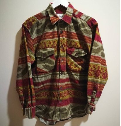 Etnik desenli vintage gömlek