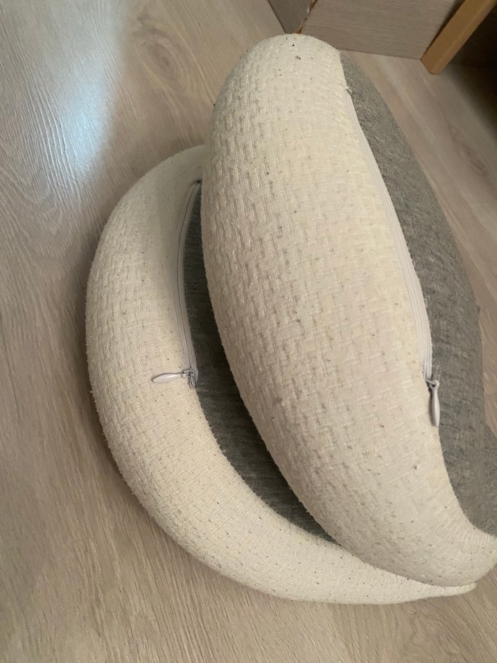 Bej Gri Emzirme ve Hamile Yastığı - Görsel 3