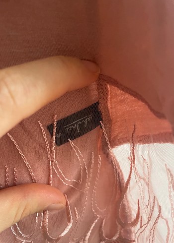 Pembe V Yaka Hamile ve Emzirme Gecelik - Görsel 3