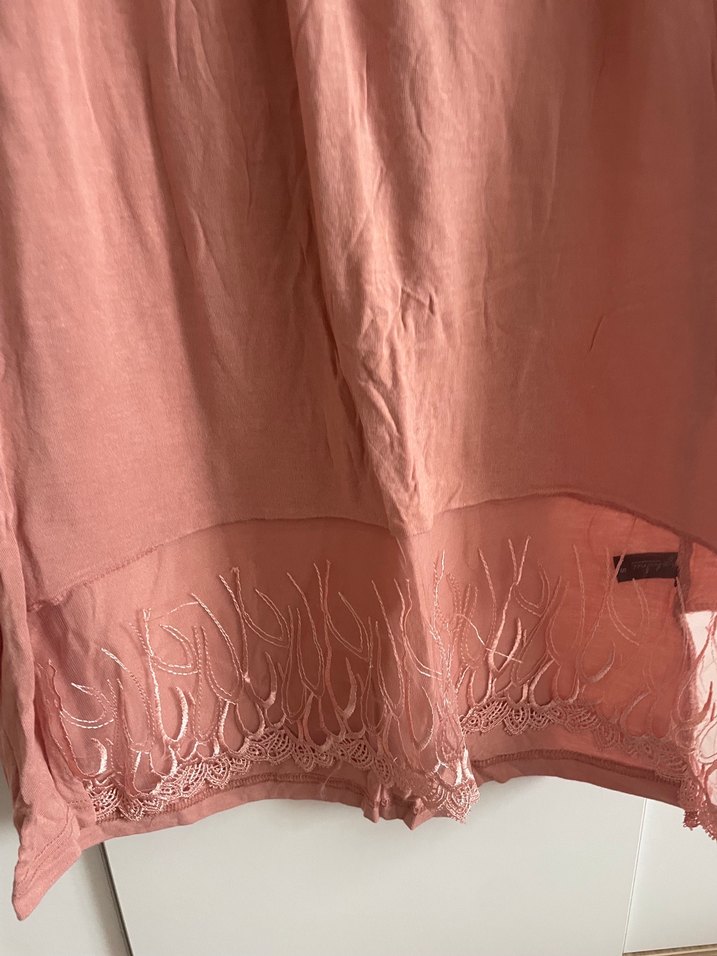 Pembe V Yaka Hamile ve Emzirme Gecelik - Görsel 2