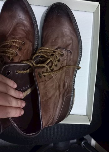 Kahverengi Deri Bağcıklı Derimod Orjinal Erkek Bot Çizme - Görsel 4