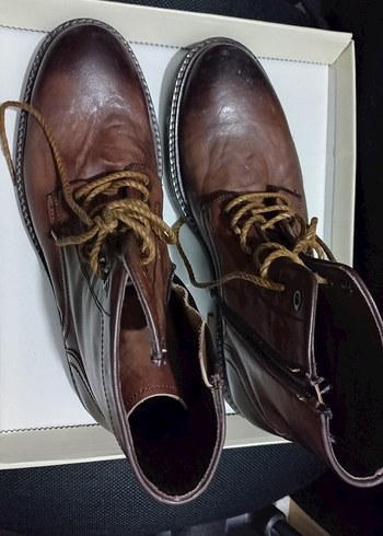 Kahverengi Deri Bağcıklı Derimod Orjinal Erkek Bot Çizme - Görsel 3