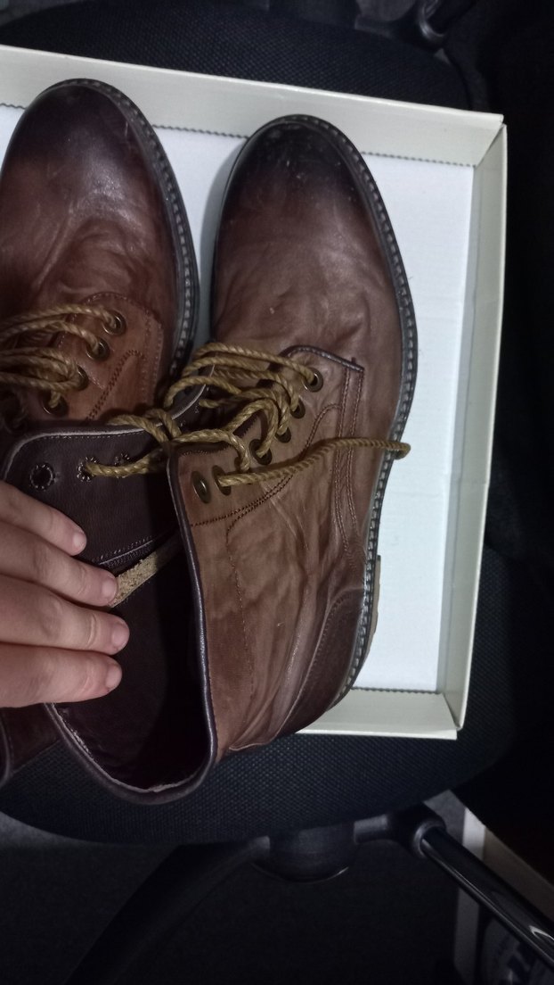 Kahverengi Deri Bağcıklı Derimod Orjinal Erkek Bot Çizme - Görsel 4