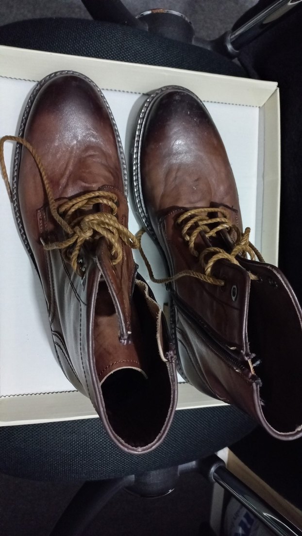 Kahverengi Deri Bağcıklı Derimod Orjinal Erkek Bot Çizme - Görsel 3