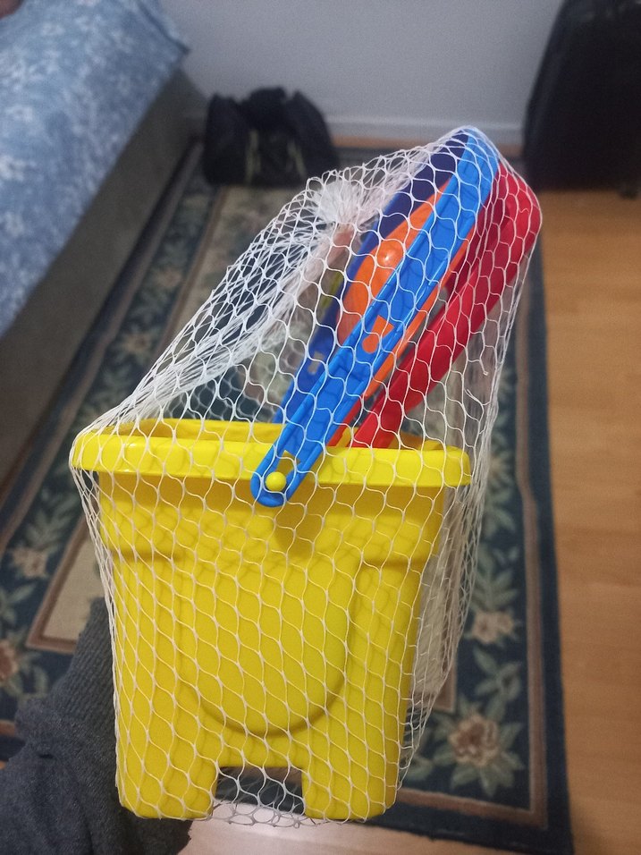 Renkli Sarı Plaj Kovası ve Kürek Seti - Görsel 2