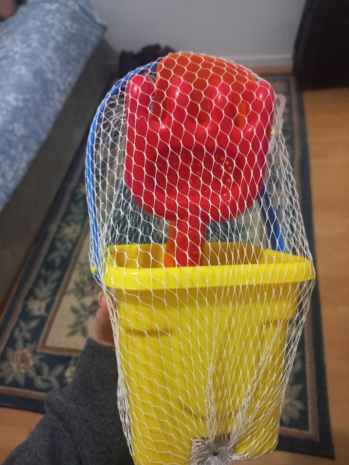 Renkli Sarı Plaj Kovası ve Kürek Seti - Görsel 3