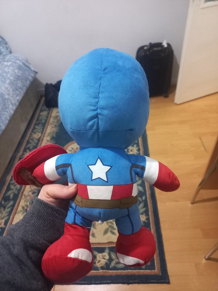 Renkli Mavi Kaptan Amerika Peluş Figür - Görsel 4