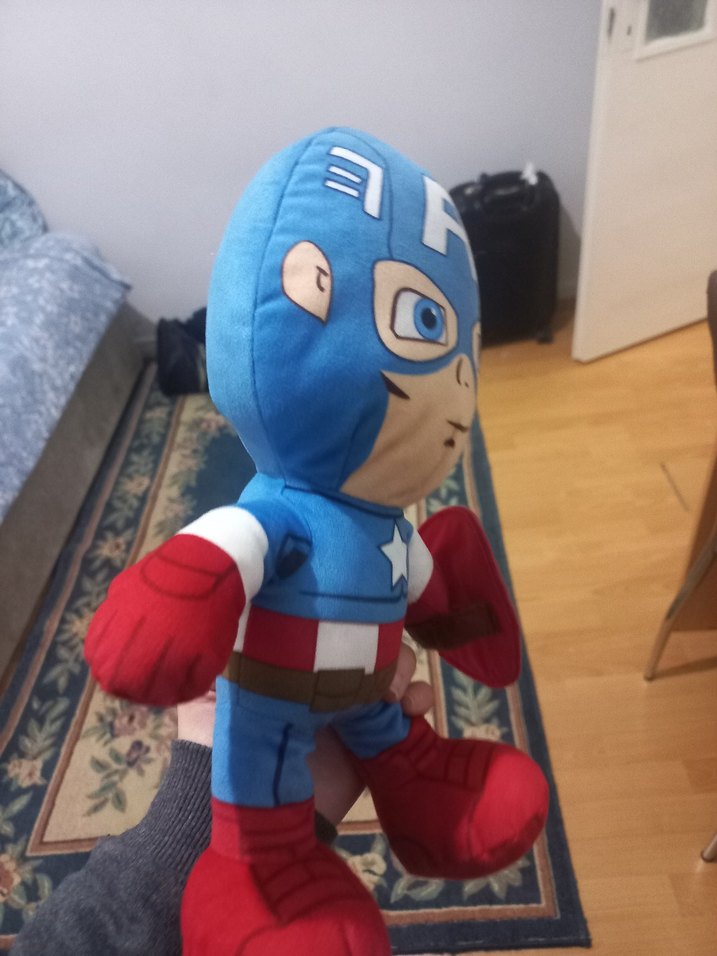 Renkli Mavi Kaptan Amerika Peluş Figür - Görsel 3