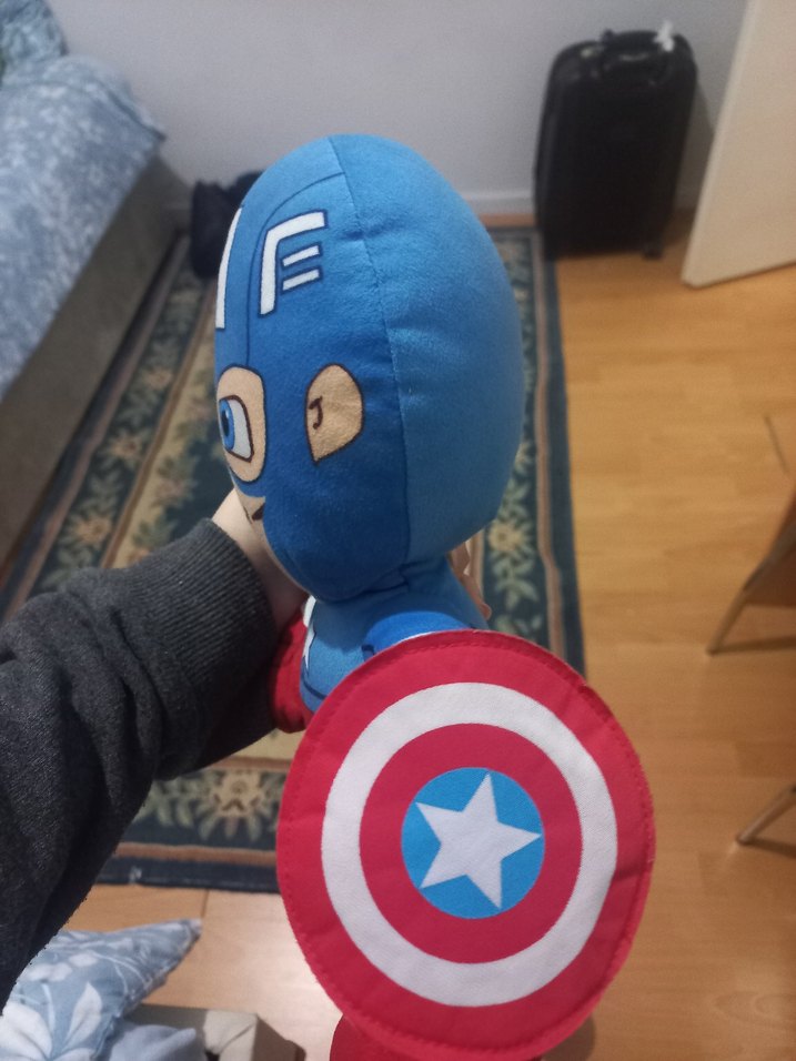 Renkli Mavi Kaptan Amerika Peluş Figür - Görsel 5