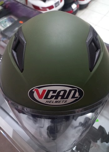 Vcan Jekai güneş gözlüklü yarım sıfır kask haki - Görsel 7