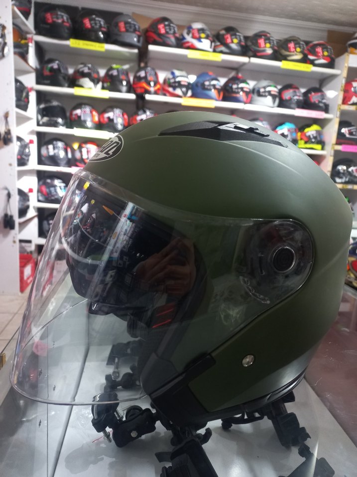 Vcan Jekai güneş gözlüklü yarım sıfır kask haki - Görsel 2