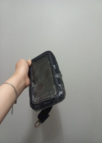 Diger Siyah Fermuarlı Biker Telefon Tutucu - Görsel 3