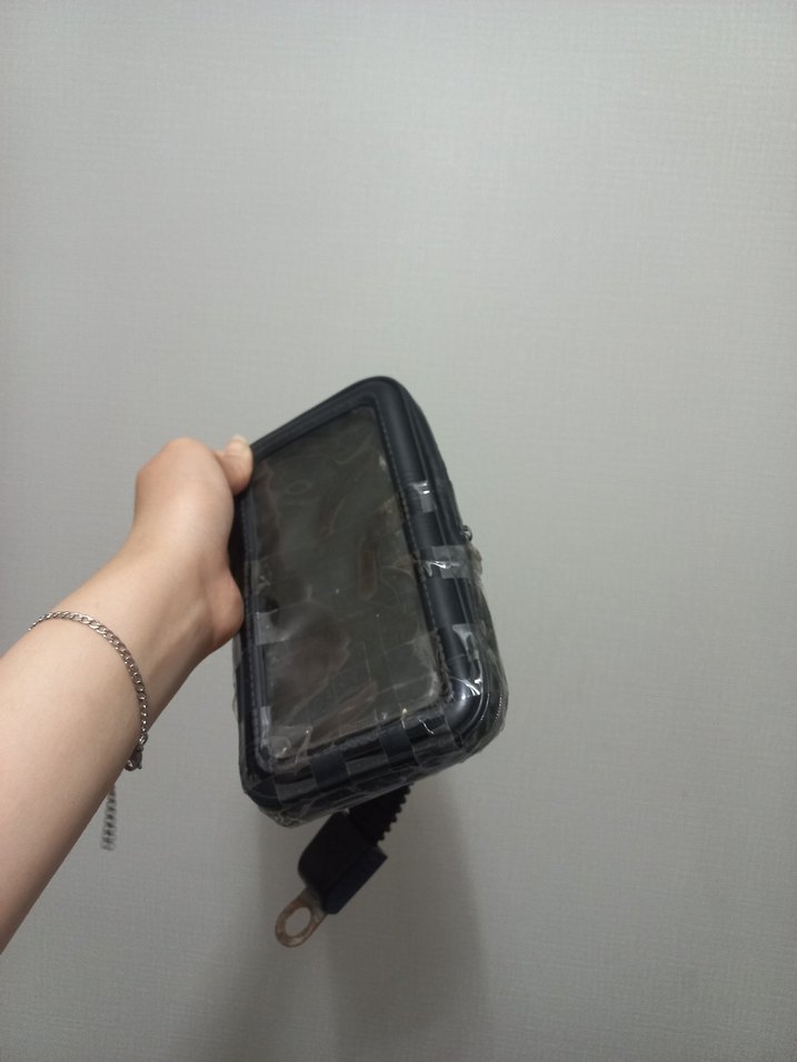 Diger Siyah Fermuarlı Biker Telefon Tutucu - Görsel 3