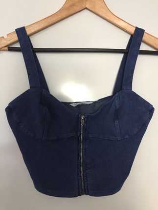Miss Selfridge Kısa jean üst