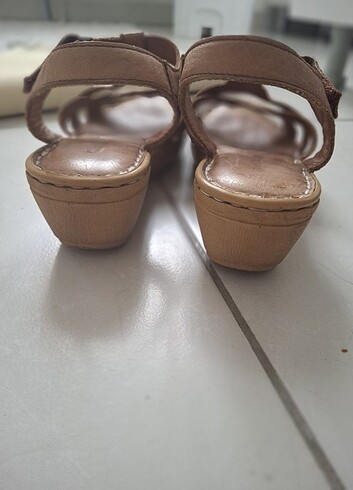 Ortopedik taban deri sandalet - Görsel 3