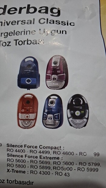 Rowenta Süpürge uyumlu toz torbası 6 adet - Görsel 4