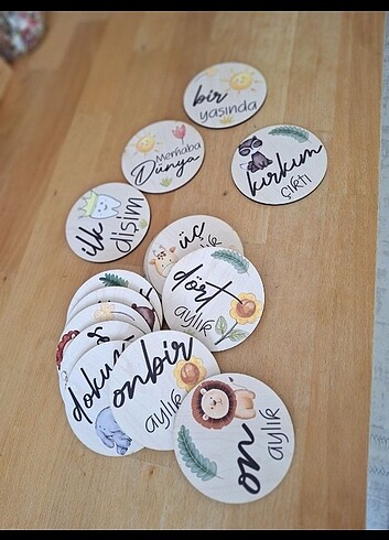 Bebek aylık anı kartları  - Görsel 2