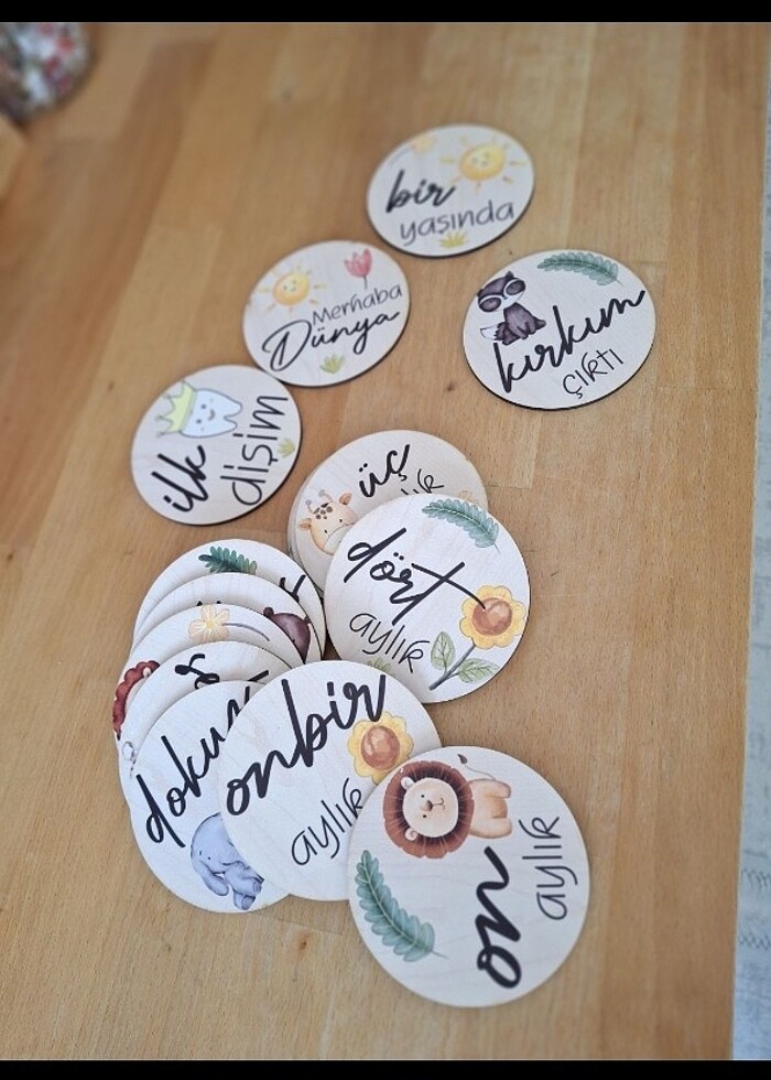 Bebek aylık anı kartları  - Görsel 2