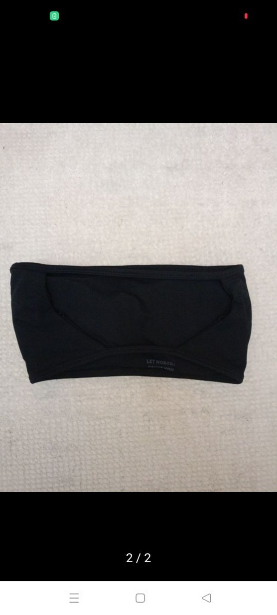 DFYNE Siyah Elastik straplez bra - Görsel 2