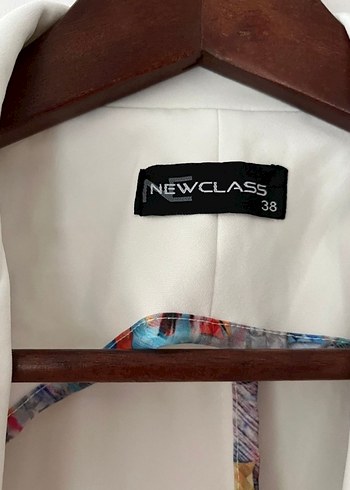 Düğmeli Beyaz Kadın Blazer Ceket - Görsel 4