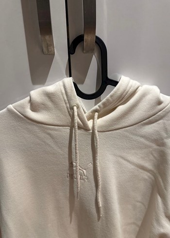 Beyaz Kapüşonlu Casual Sweatshirt - Görsel 3