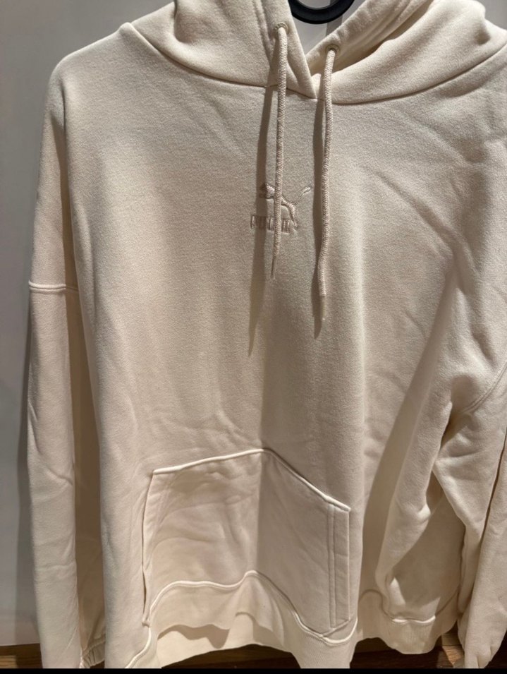 Beyaz Kapüşonlu Casual Sweatshirt - Görsel 2