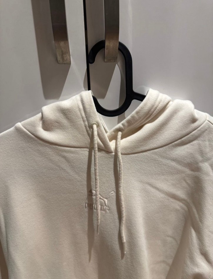 Beyaz Kapüşonlu Casual Sweatshirt - Görsel 3