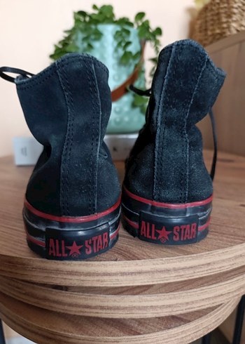 Siyah Bağcıklı Street Style converse - Görsel 3