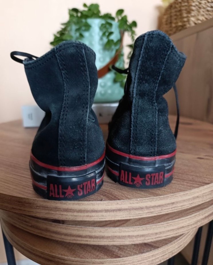 Siyah Bağcıklı Street Style converse - Görsel 3