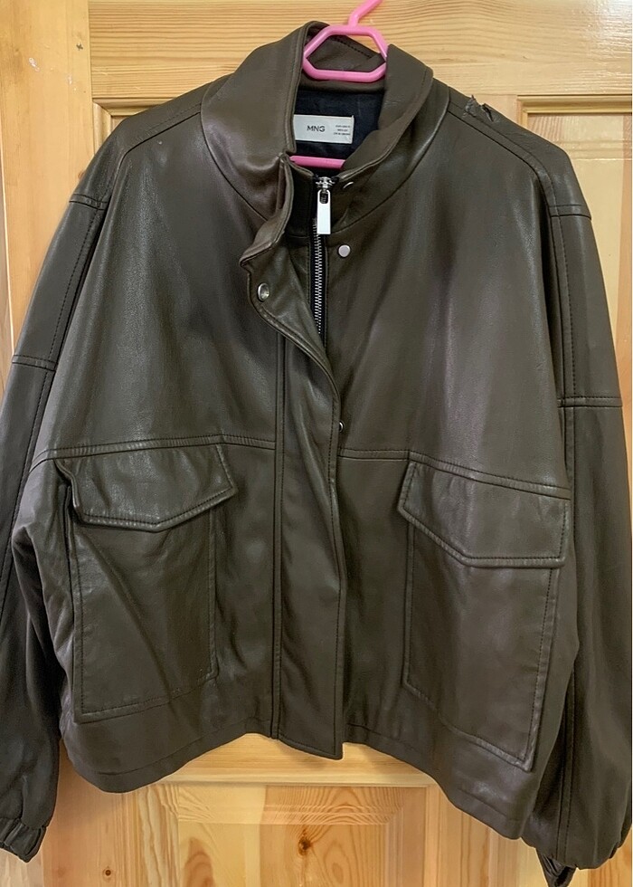 Mango deri ceket - Görsel 2