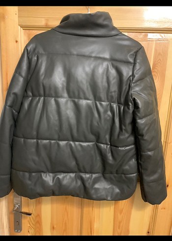 Düğmeli Kahverengi Deri Kadın mont Colins - Görsel 4