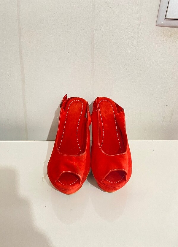 Dolgu topuk- rengi nar çiçeği - Görsel 2