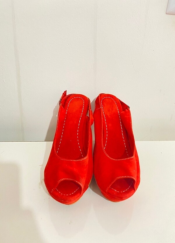 Dolgu topuk- rengi nar çiçeği - Görsel 3