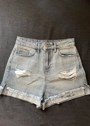Yüksek bel Mini Denim Şort