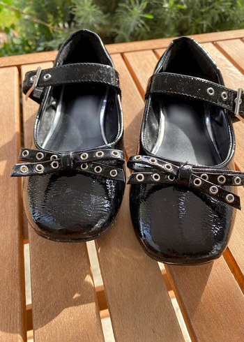 River island orijinal Siyah Gotik Blok Topuklu Babet - Görsel 2