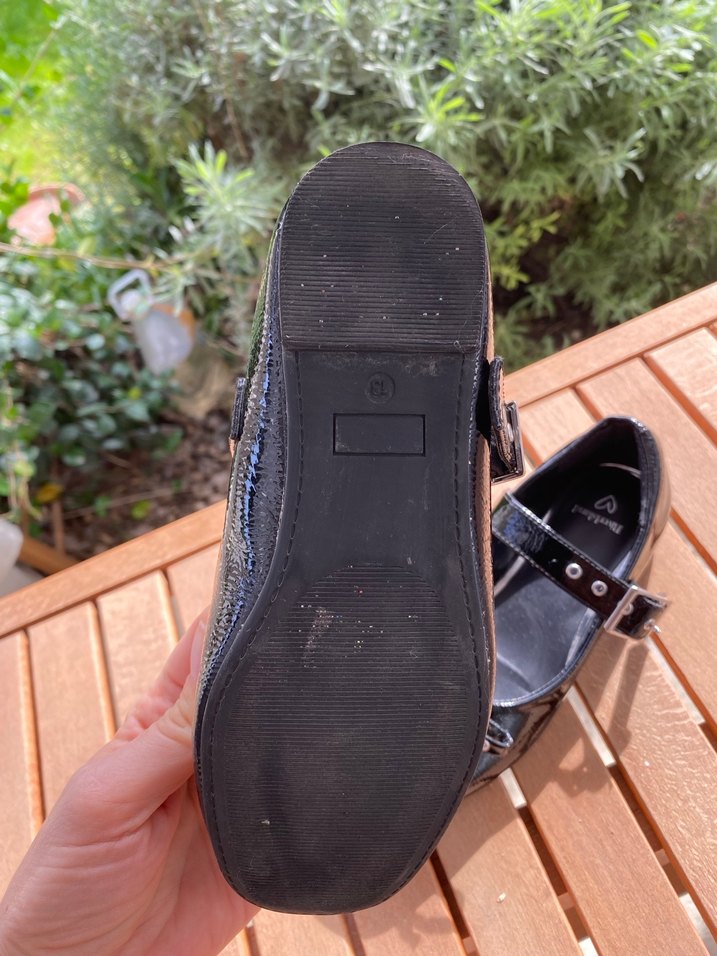 River island orijinal Siyah Gotik Blok Topuklu Babet - Görsel 4