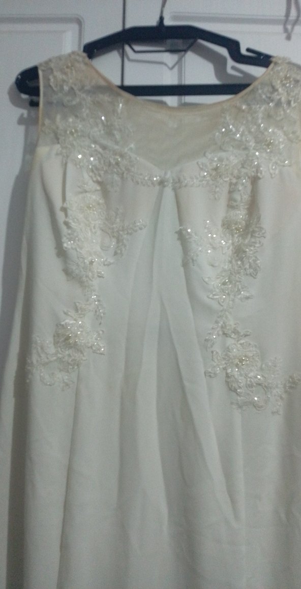 Dantel İşlemeli Beyaz Gelinlik - Görsel 3