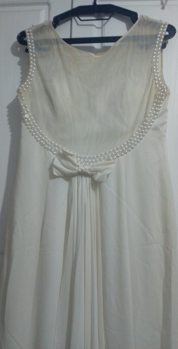 Dantel İşlemeli Beyaz Gelinlik - Görsel 4