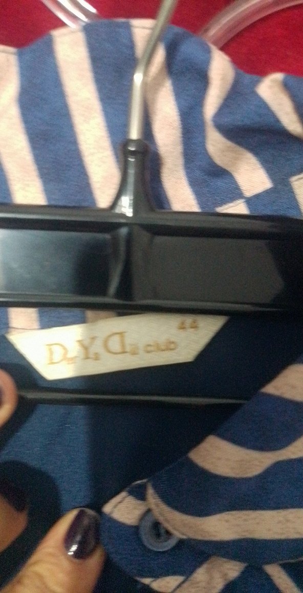 Mavi Çizgili Piliseli Bohem Uzun Elbise - Görsel 3