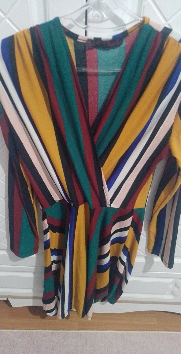 Çok Renkli, Uzun Kollu elbise - Görsel 2