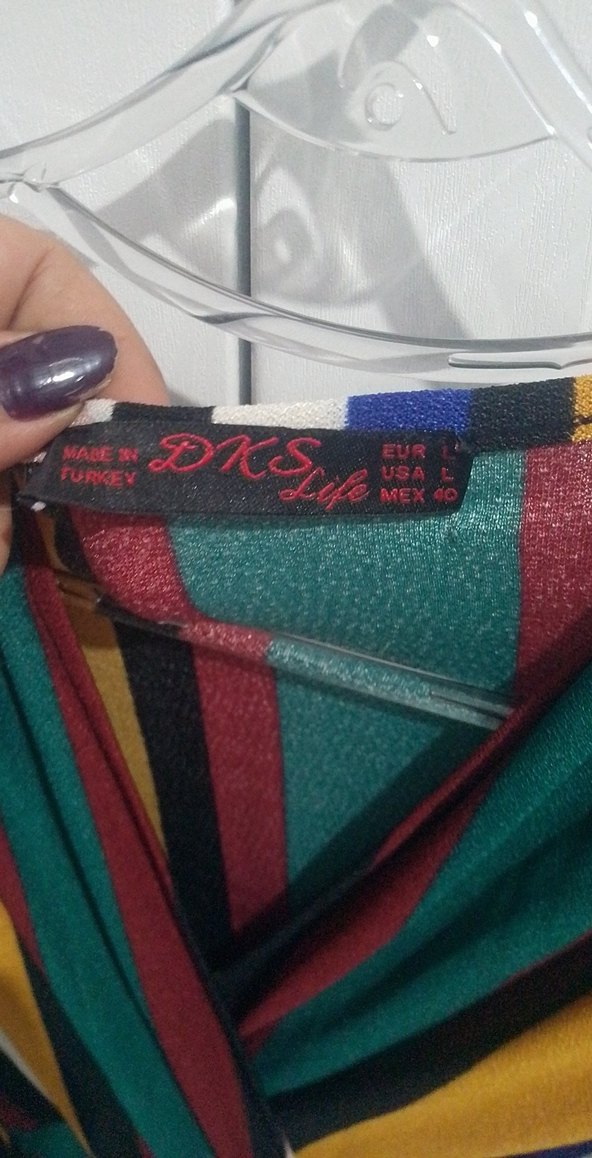 Çok Renkli, Uzun Kollu elbise - Görsel 3