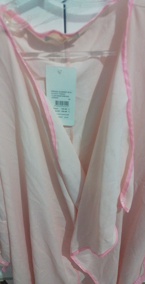 Pembe Midi Kadın Uzun Kollu Salaş - Görsel 2