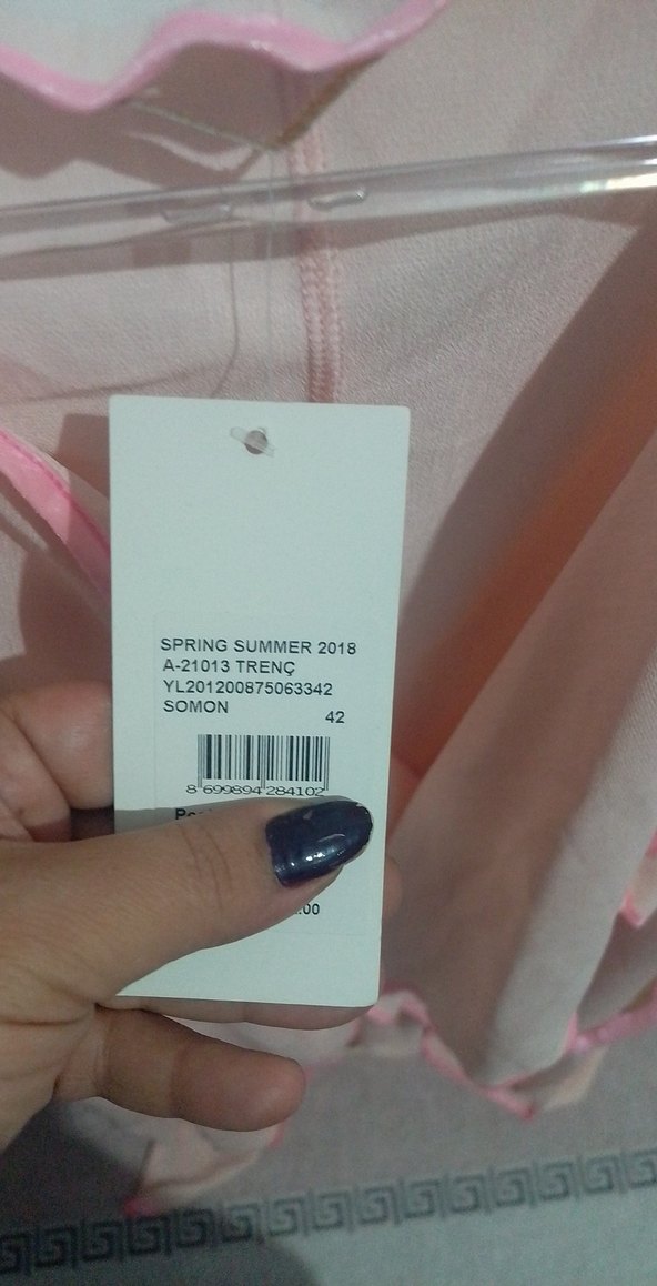 Pembe Midi Kadın Uzun Kollu Salaş - Görsel 3