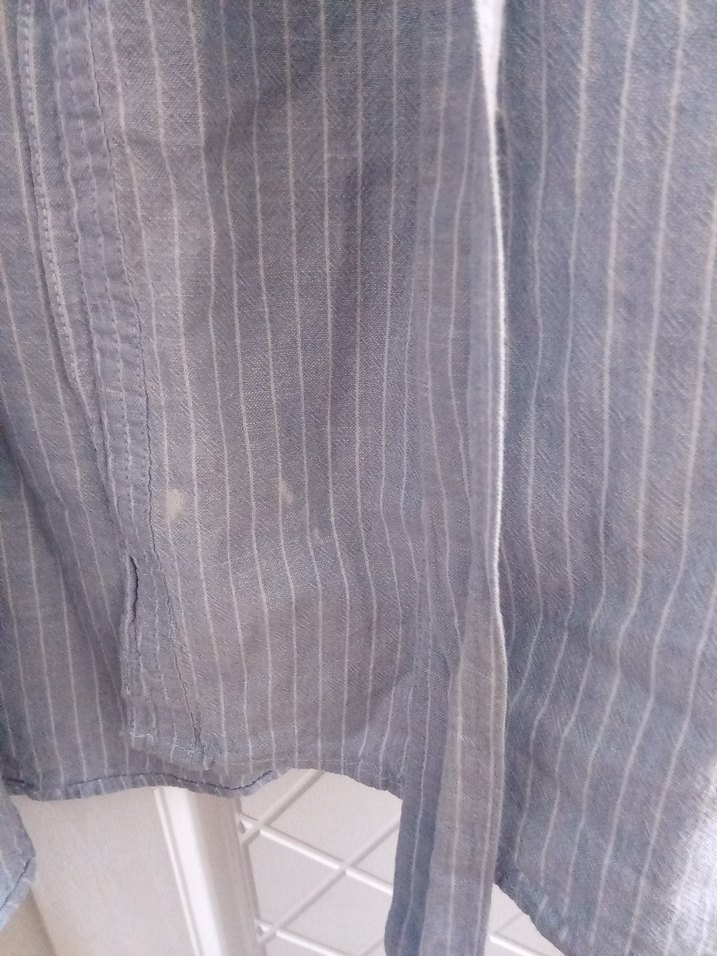 Uzun Kollu, Bol Kesim Mavi Kadın Gömlek - Görsel 5