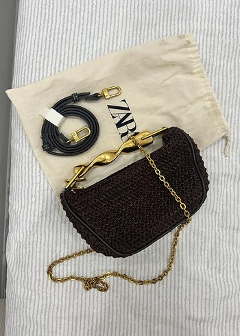 Metal Detaylı Kahverengi Çanta - Görsel 3